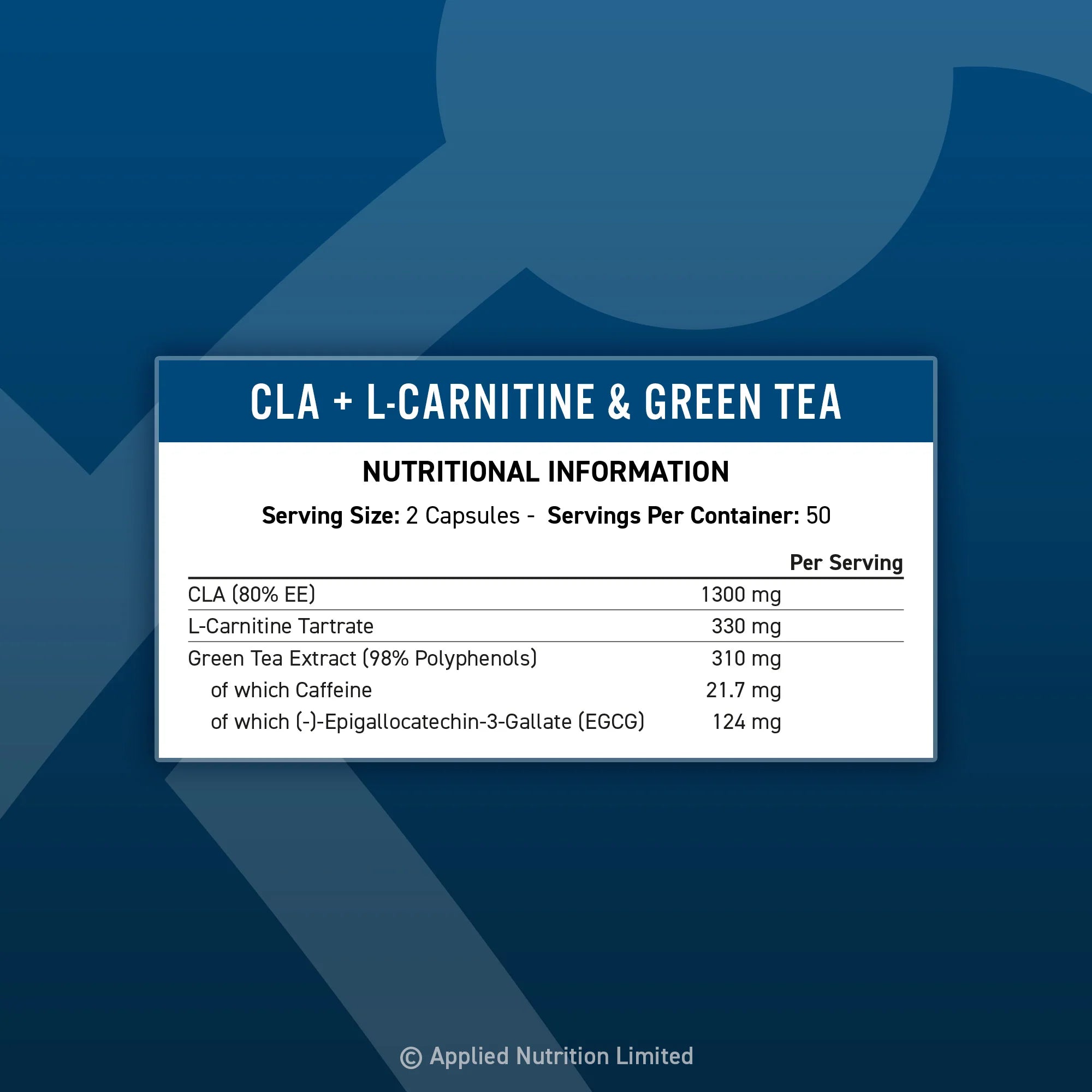 APPLIED NUTRITION CLA, L-Carnitine & Green Tea - Sports Nutrition Hub
