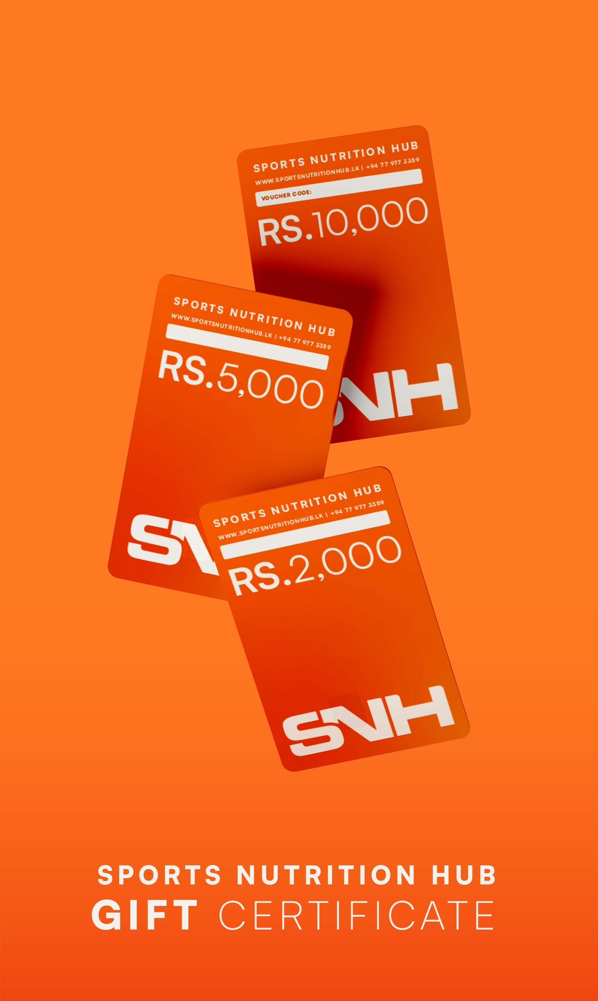 SNH GIFT CERTIFICATE - Sports Nutrition Hub