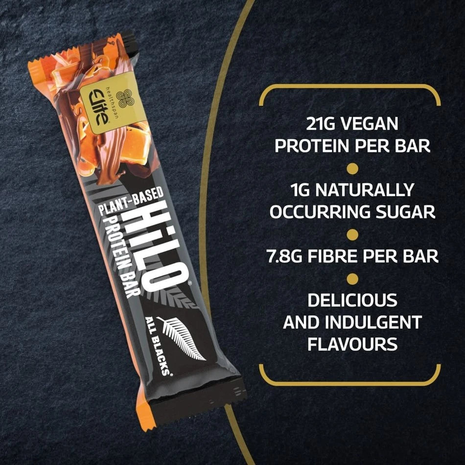 HEALTHSPAN ELITE All Blacks Plant−Based HiLo® Protein Bar
