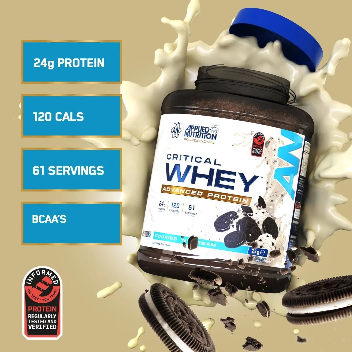 APPLIED NUTRITION Critical Whey Protein - 25 Servings - Sports Nutrition Hub