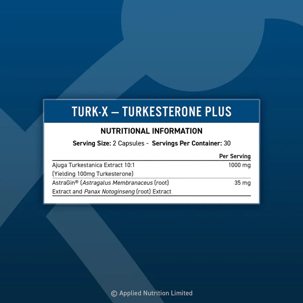 Applied Nutrition Turk-X | Turkesterone Plus Capsules - Sports Nutrition Hub