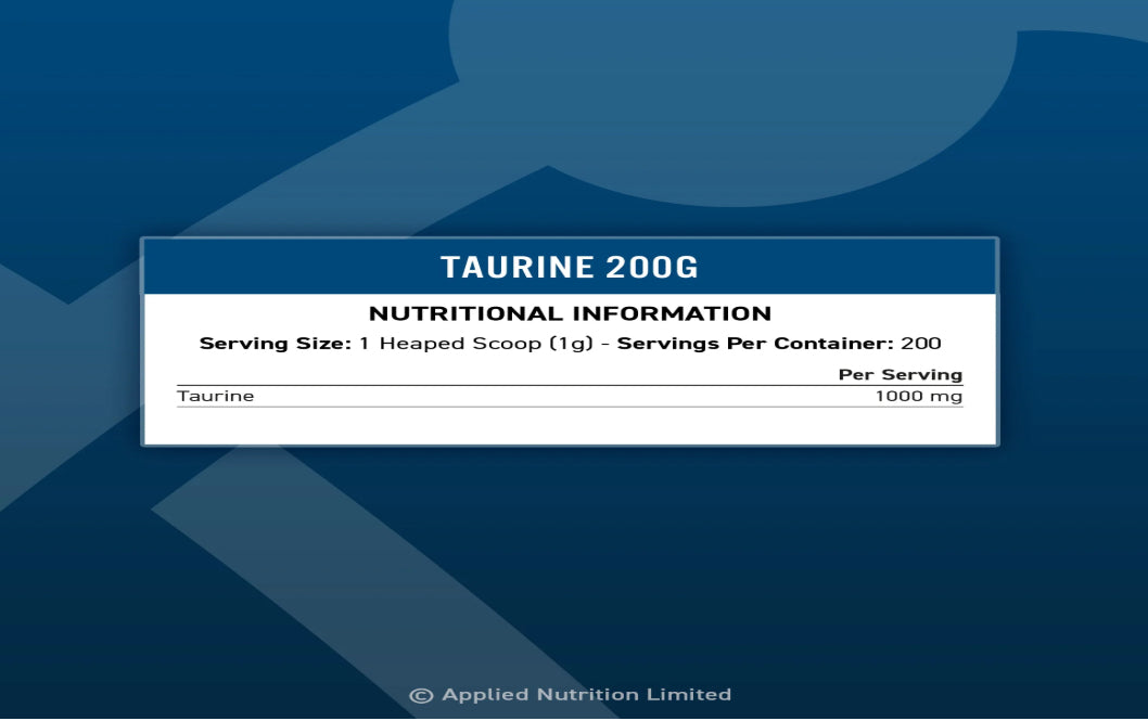 APPLIED NUTRITION Taurine Supplement - Sports Nutrition Hub