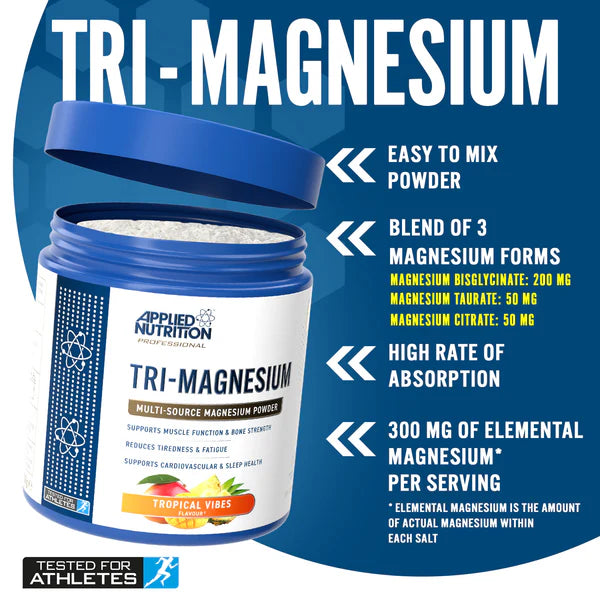 APPLIED NUTRITION Tri-Magnesium Powder - Sports Nutrition Hub
