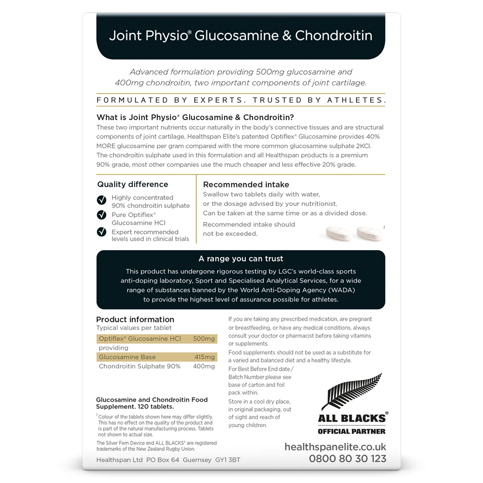 HEALTHSPAN ELITE Joint Physio Glucosamine & Chondroitin