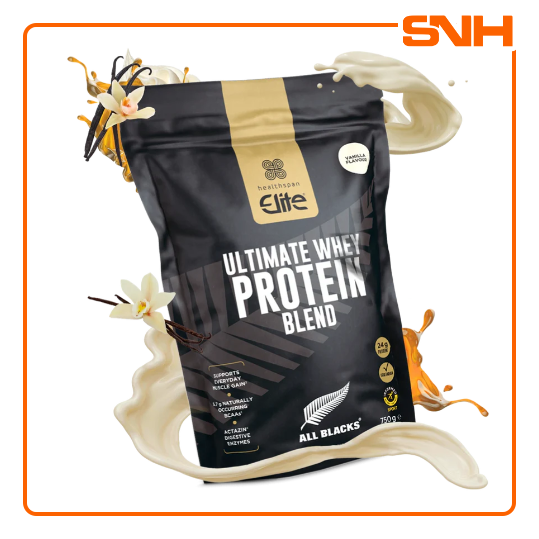 Healthspan Elite All Blacks Ultimate Whey Protein Blend strawberry whey protein in Sri Lanka, 21 servings Informed-Sport certified