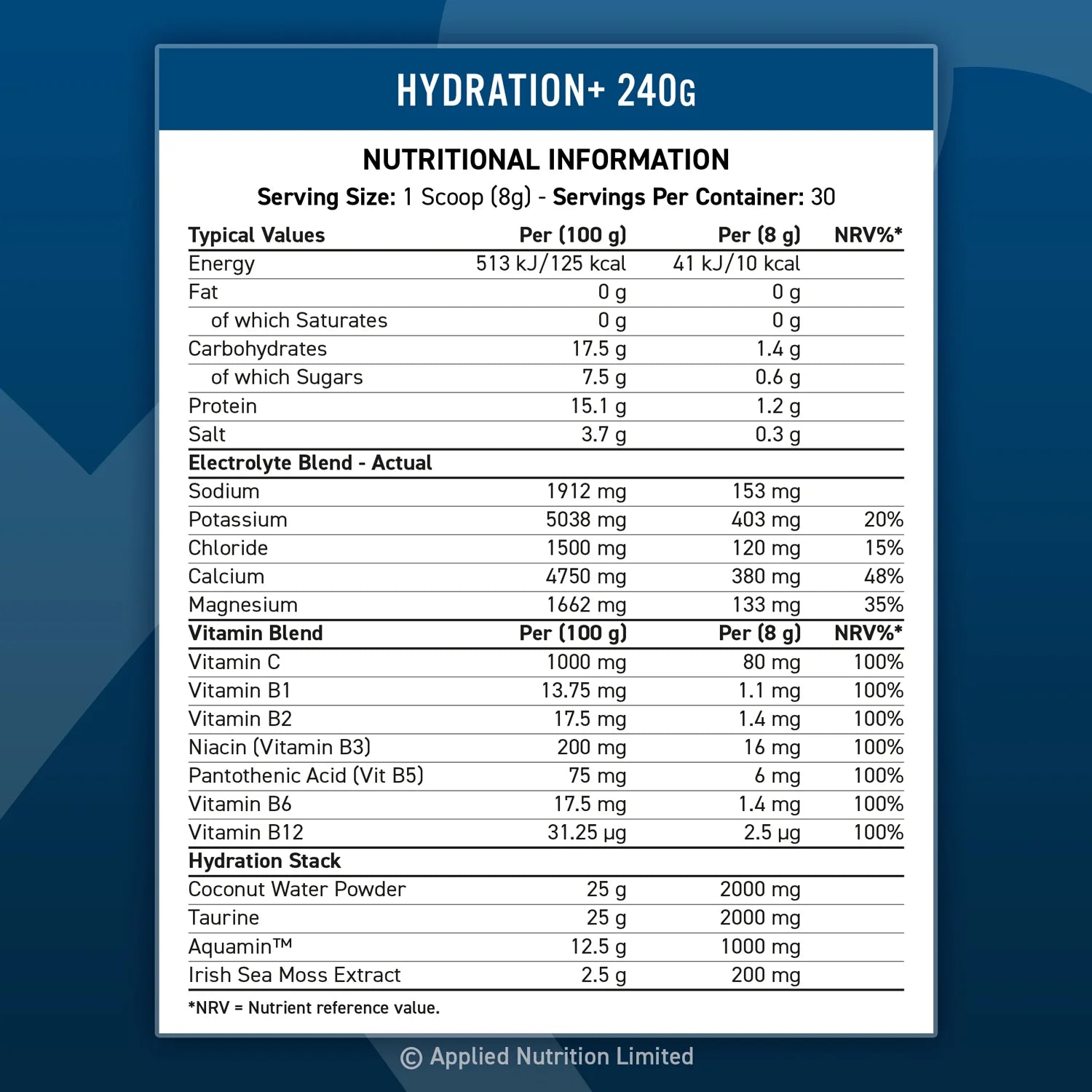 APPLIED NUTRITION Hydration + Electrolyte & Vitamin Powder - Sports Nutrition Hub