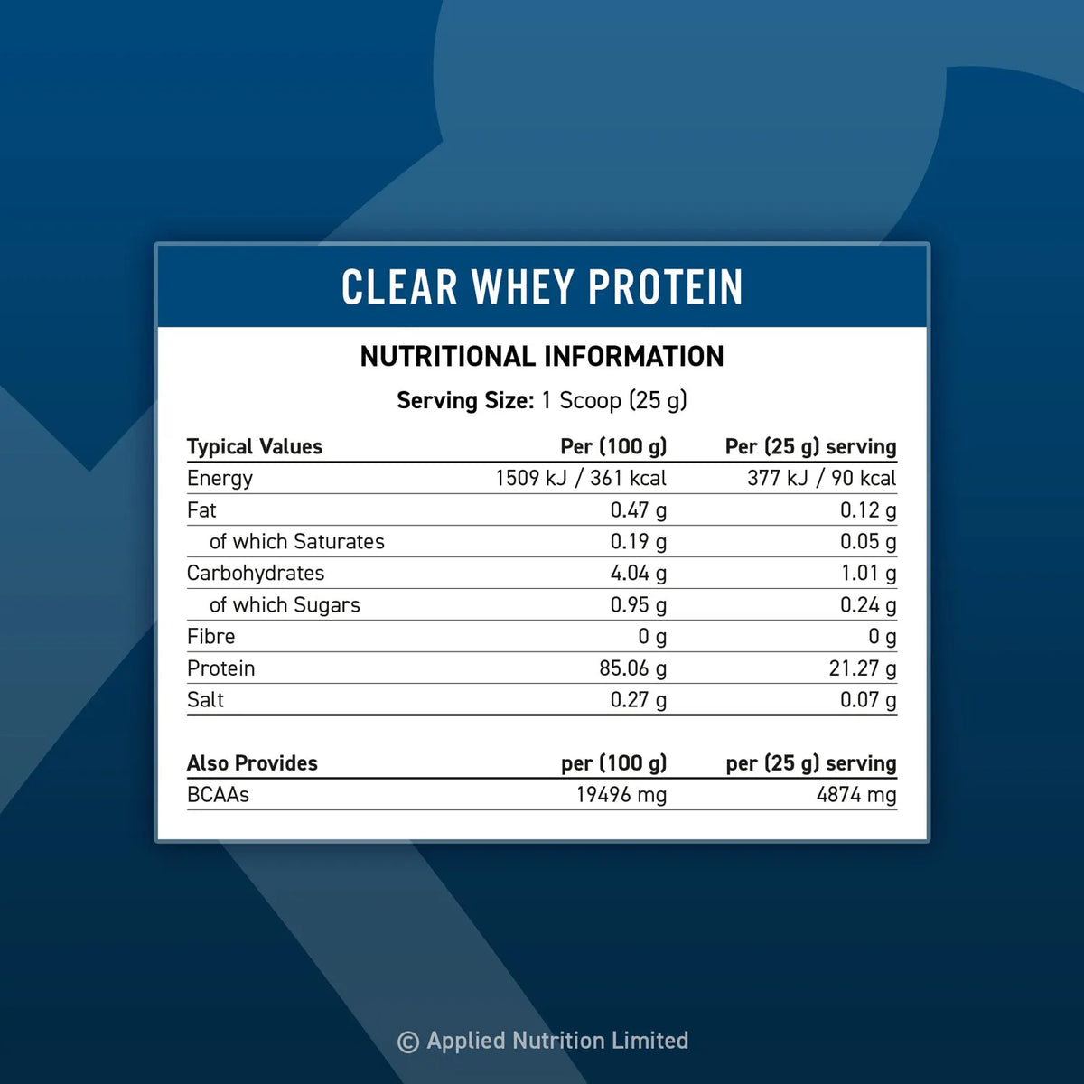 APPLIED NUTRITION Clear Whey Protein 875g