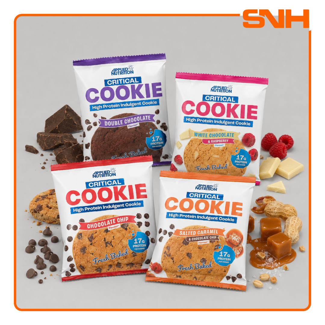 Applied Nutrition Critical Cookie protein cookie, UK-made soft baked daily protein cookie with 17g of high-quality protein per cookie