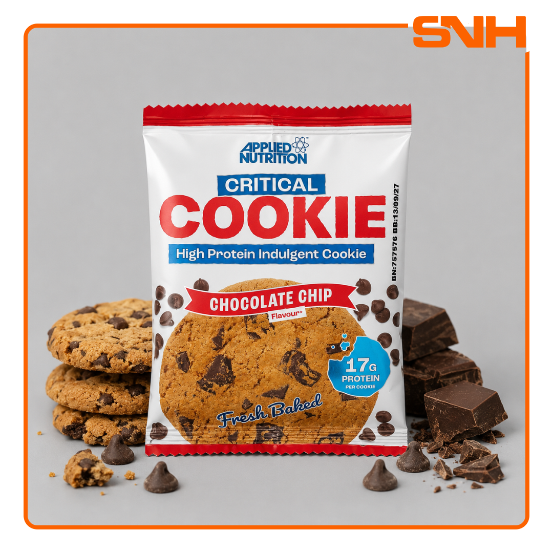 Applied Nutrition Critical Cookie protein cookie, UK-made soft baked daily protein cookie with 17g of high-quality protein per cookie