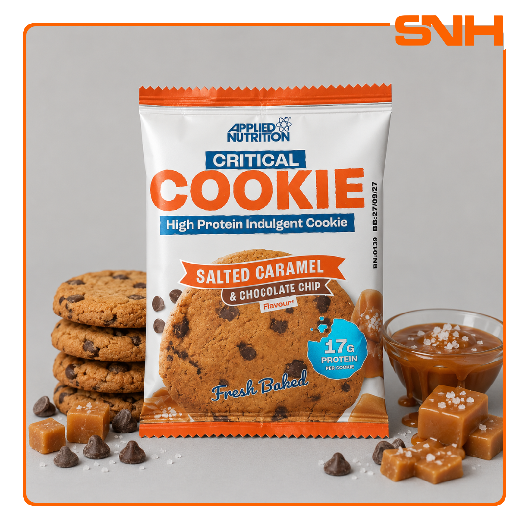 Applied Nutrition Critical Cookie protein cookie, UK-made soft baked daily protein cookie with 17g of high-quality protein per cookie