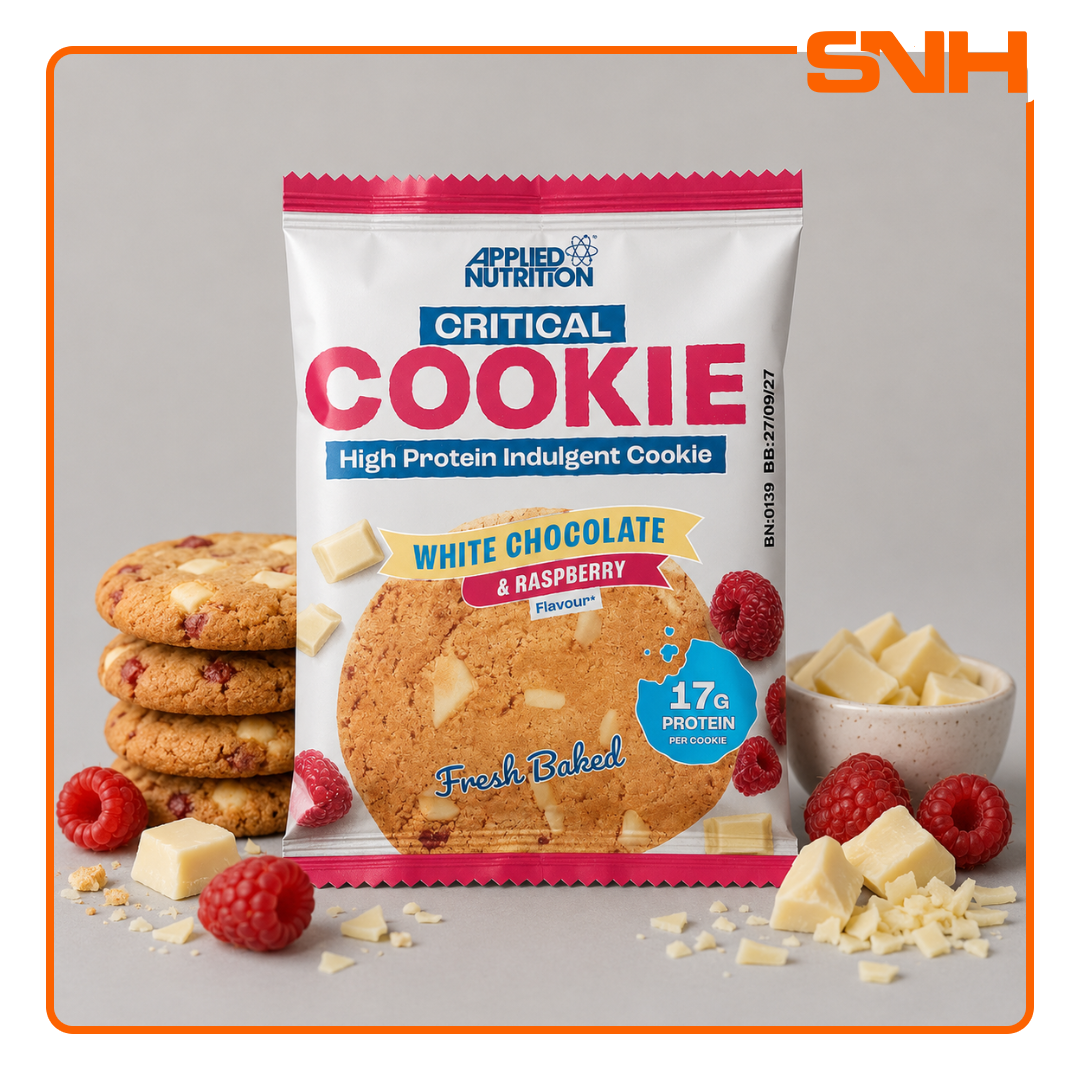 Applied Nutrition Critical Cookie protein cookie, UK-made soft baked daily protein cookie with 17g of high-quality protein per cookie