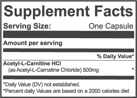 RAW NUTRITION Acetyl L-Carnitine - Sports Nutrition Hub