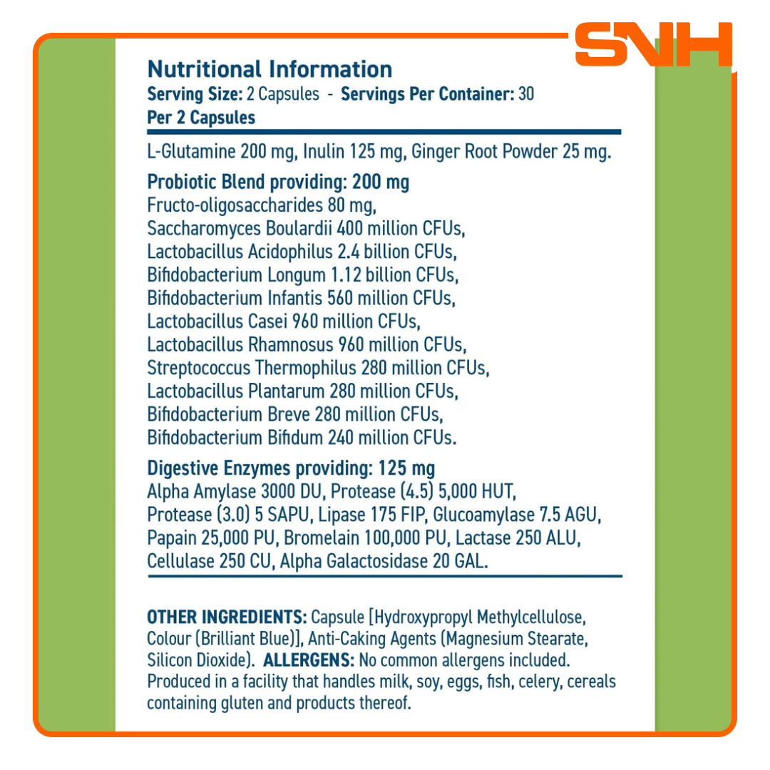 Applied Nutrition Gut Health Capsules bottle, UK-made daily gut health support for microbiome, digestion, and gut barrier function