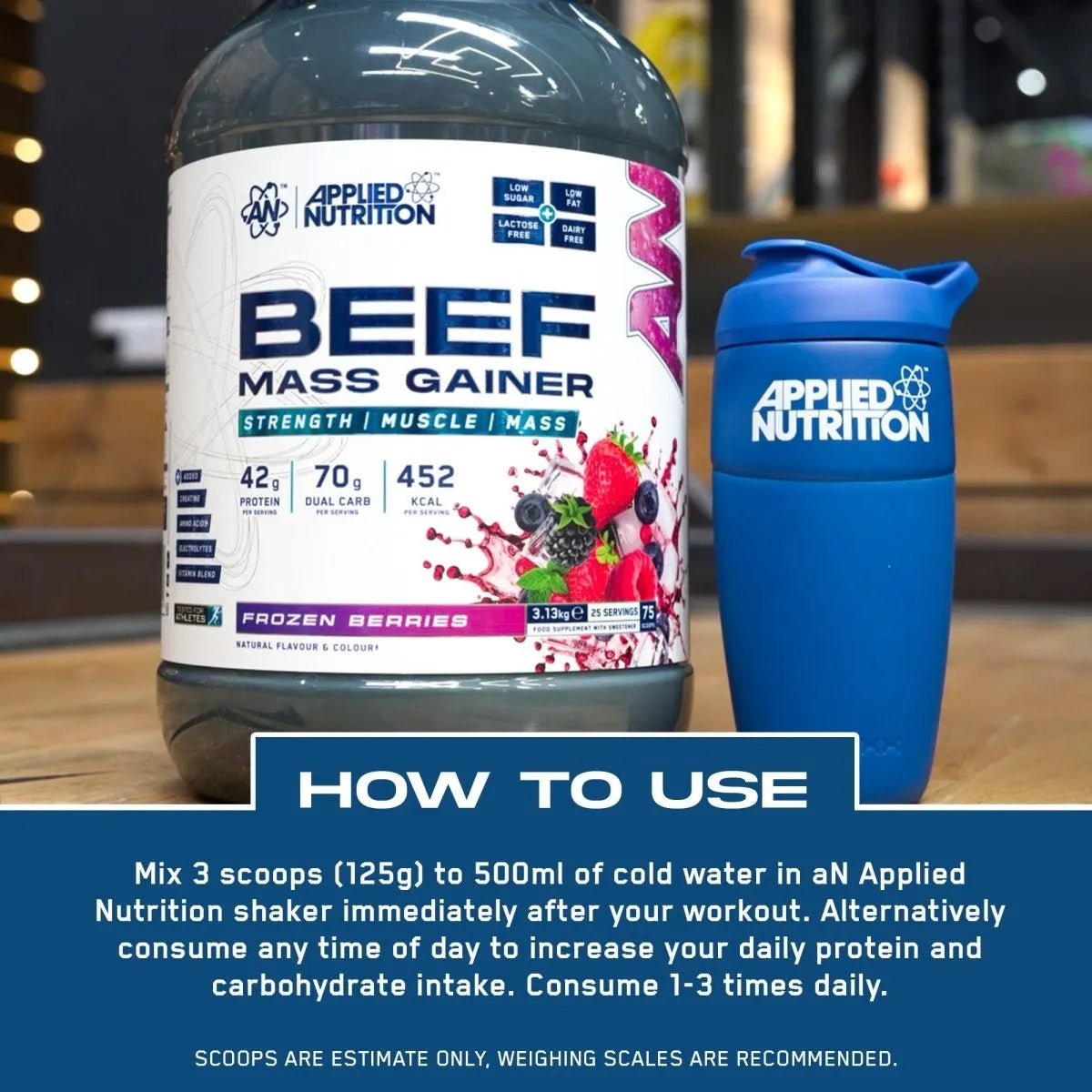APPLIED NUTRITION Beef Mass Gainer 3.13KG