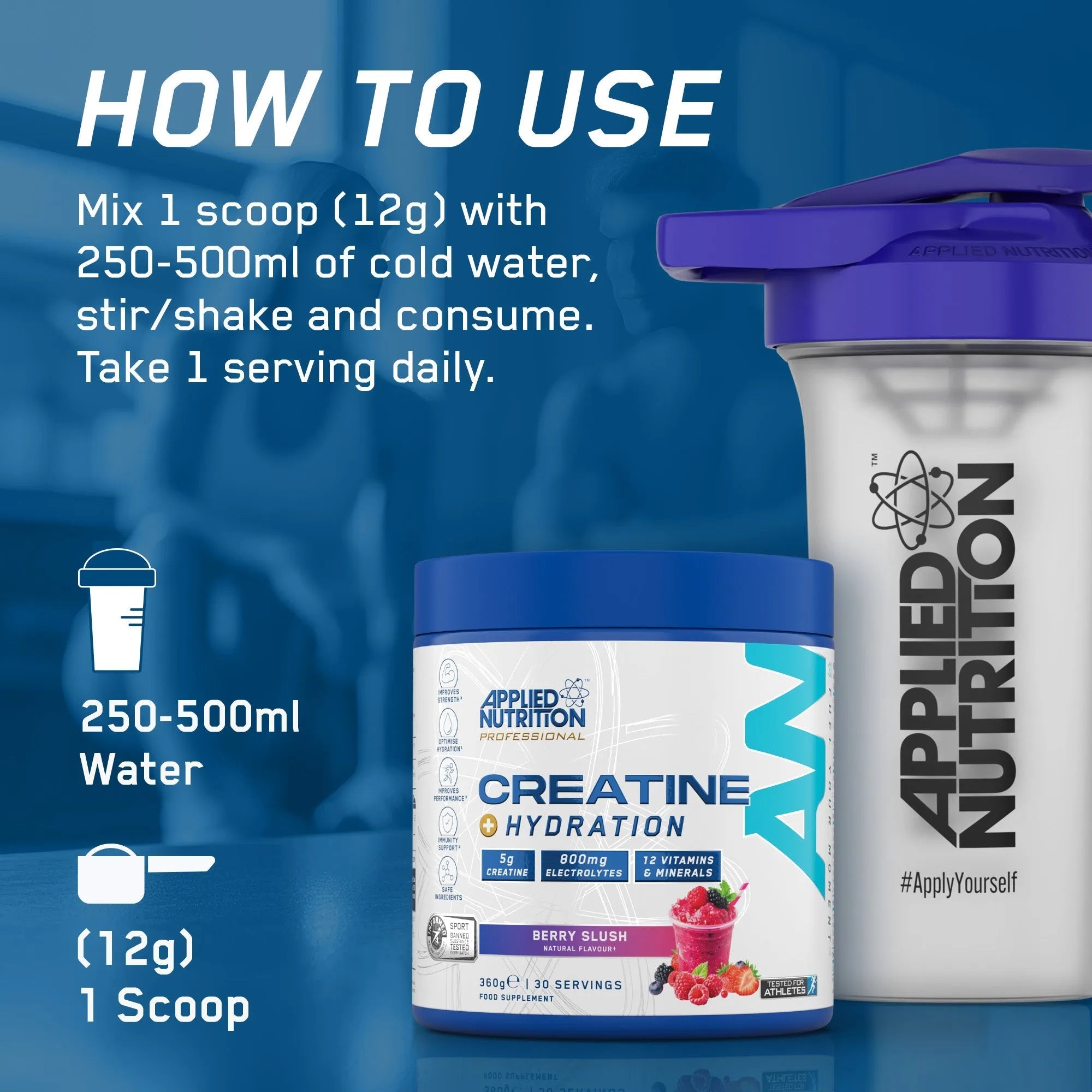 APPLIED NUTRITION Creatine + Hydration - Sports Nutrition Hub