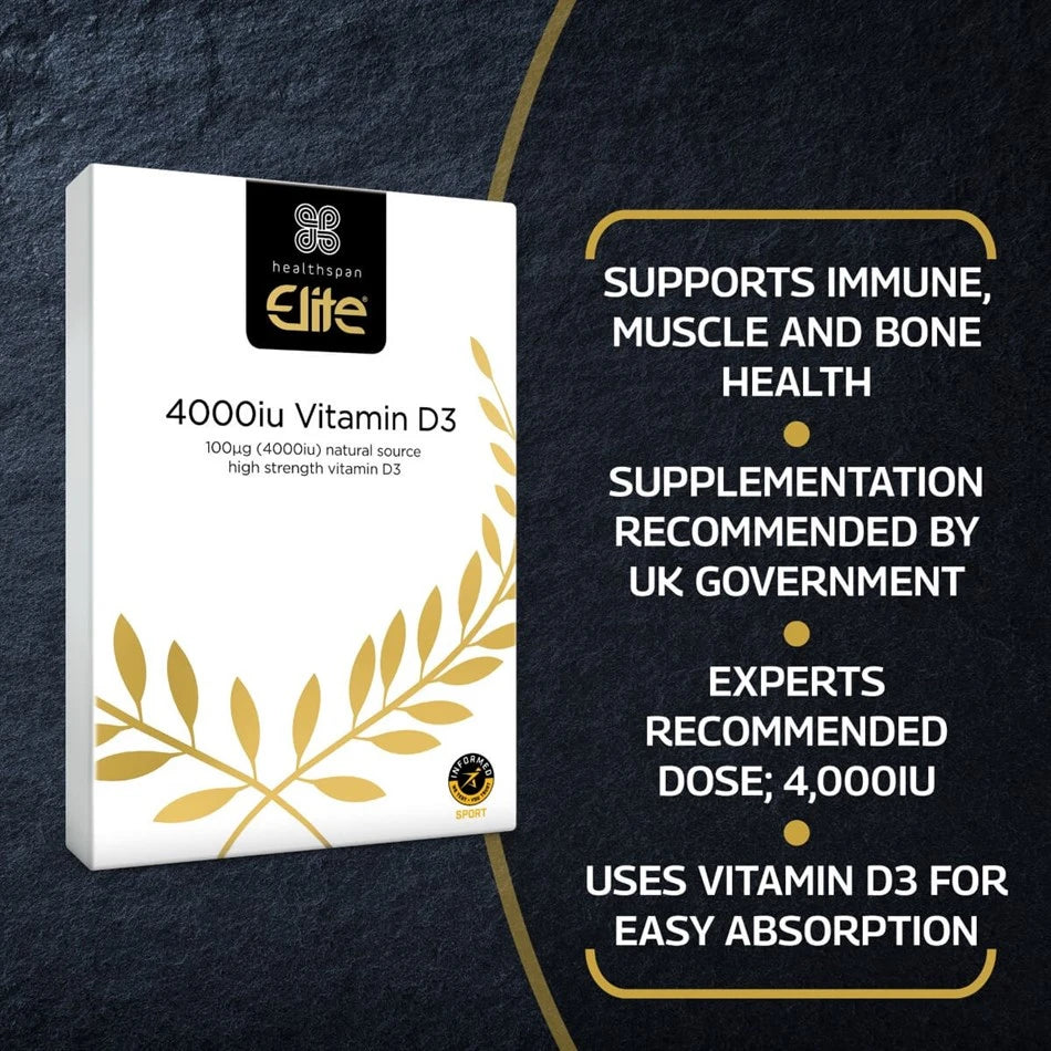 HEALTHSPAN ELITE Vitamin D3 4000 IU - Sports Nutrition Hub