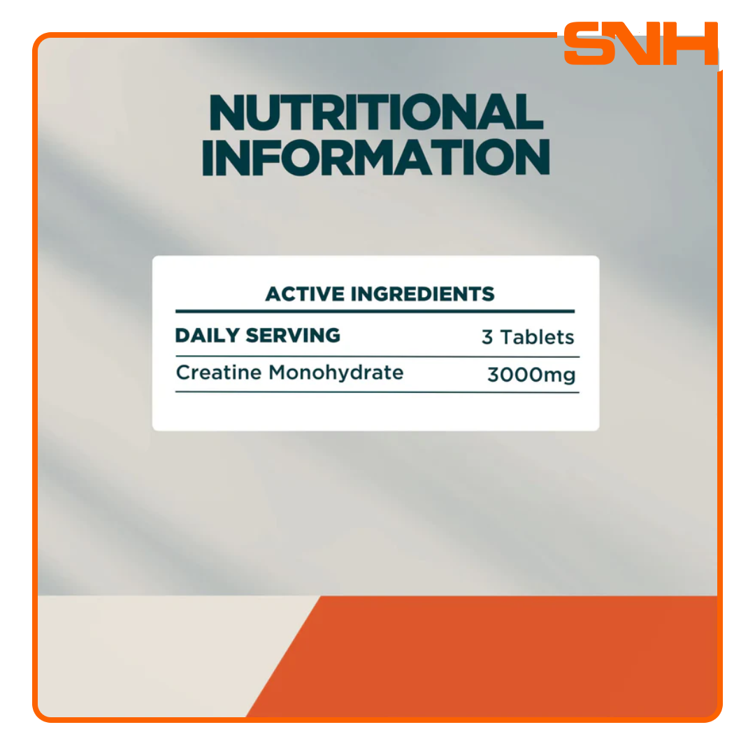 Myprotein Creatine Monohydrate Tablets 250-pack, UK-made convenient daily creatine in vegetarian-friendly tablet format