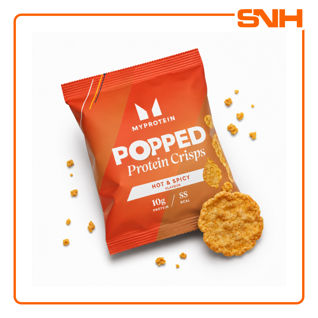 Myprotein Popped Protein Crisps savoury protein snack pack, baked-not-fried crisps with at least 10g protein per pack in six flavours