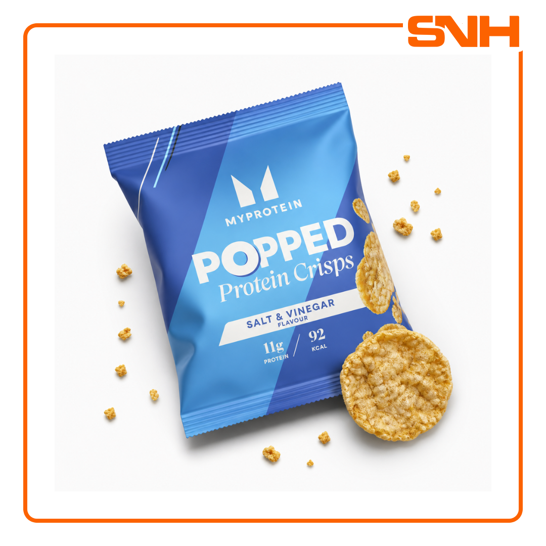 Myprotein Popped Protein Crisps savoury protein snack pack, baked-not-fried crisps with at least 10g protein per pack in six flavours