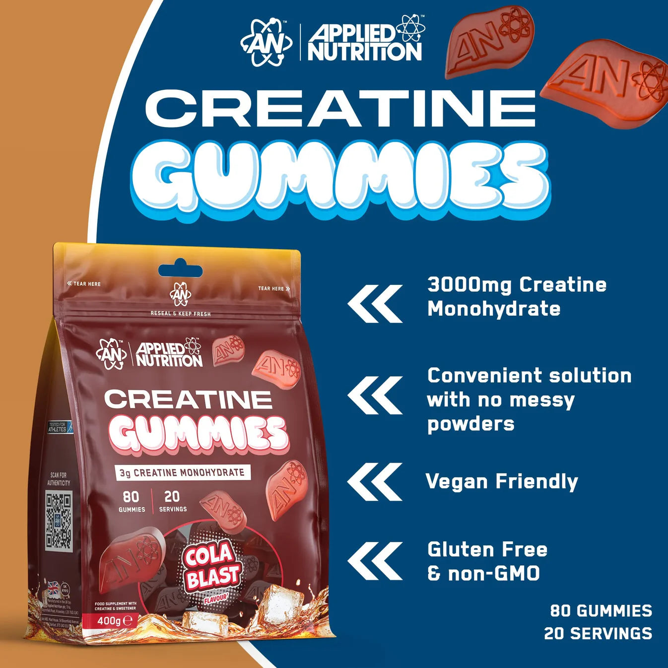 APPLIED NUTRITION Creatine Monohydrate Gummies - Sports Nutrition Hub