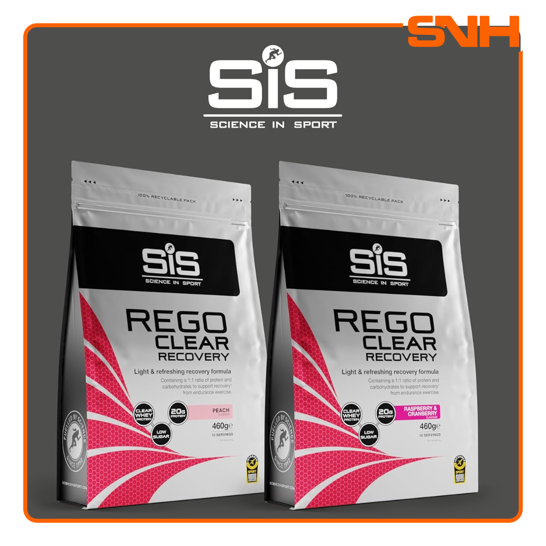 Science In Sport REGO Clear Recovery Powder tub, UK-made clear whey isolate recovery powder in a refreshing juice-like format