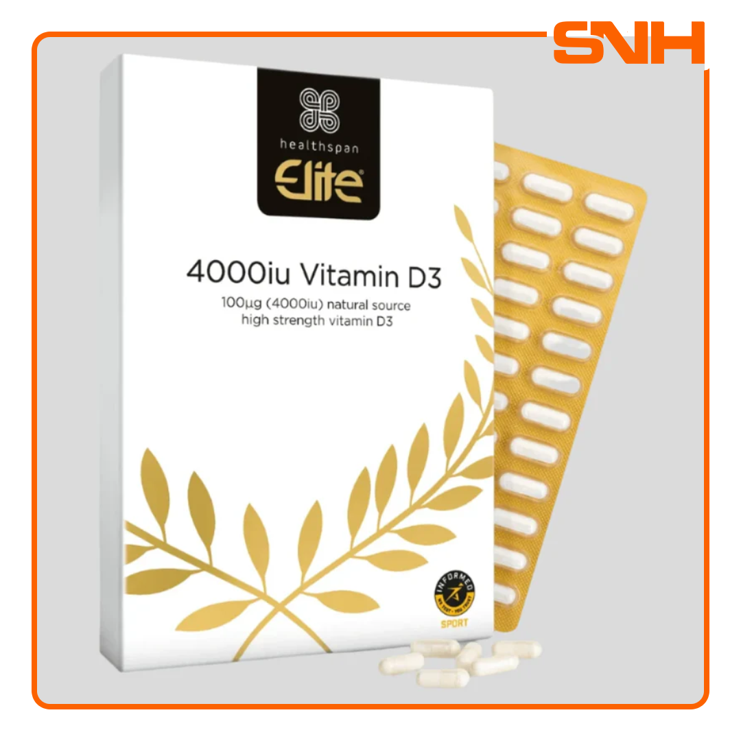 Healthspan Elite Vitamin D3 4000iu capsules in Sri Lanka, UK-made vegetarian D3 cholecalciferol Informed-Sport certified daily supplement