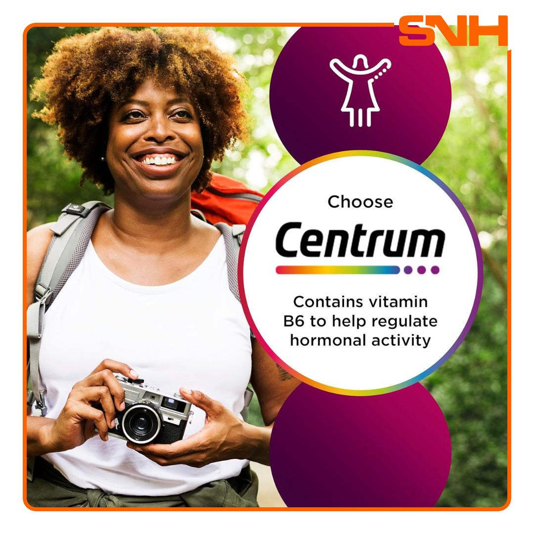 Centrum Women 50+ Multivitamin bottle, daily multivitamin for women in Sri Lanka with calcium, vitamin D and B12 for bone and energy support