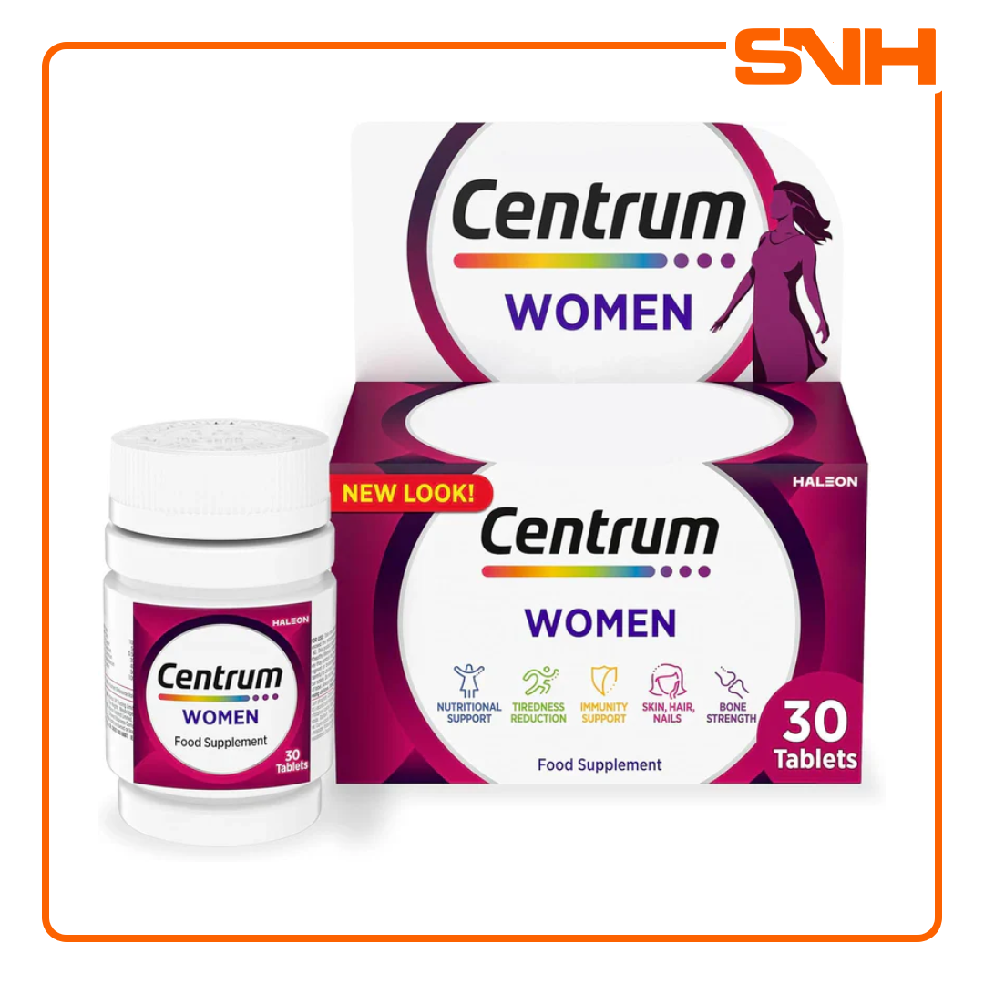 Centrum Women Multivitamin bottle, daily multivitamin for women in Sri Lanka with iron, calcium and complete A-Z vitamin and mineral profile