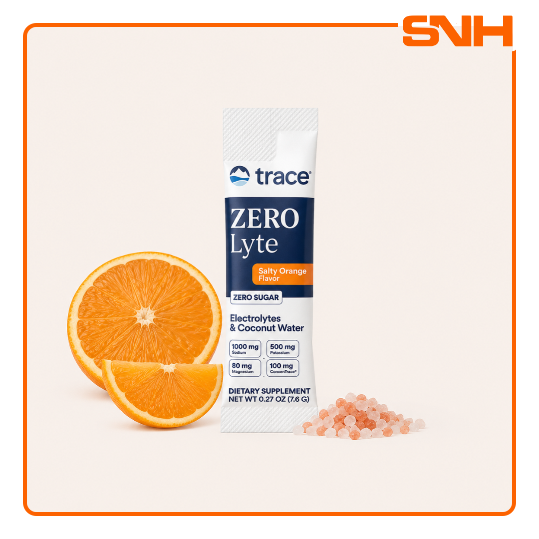 Trace ZeroLyte Stick Packs, US-made portable single-serving electrolyte and trace minerals drink mix with ancient sea salt and coconut water
