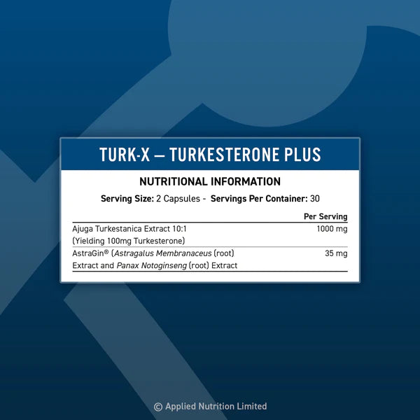 Applied Nutrition Turk-X | Turkesterone Plus Capsules - Sports Nutrition Hub 