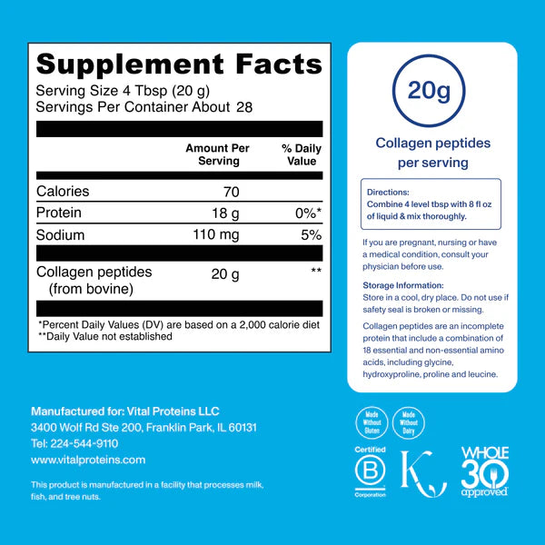 VITAL PROTEINS Collagen Peptide - Sports Nutrition Hub 