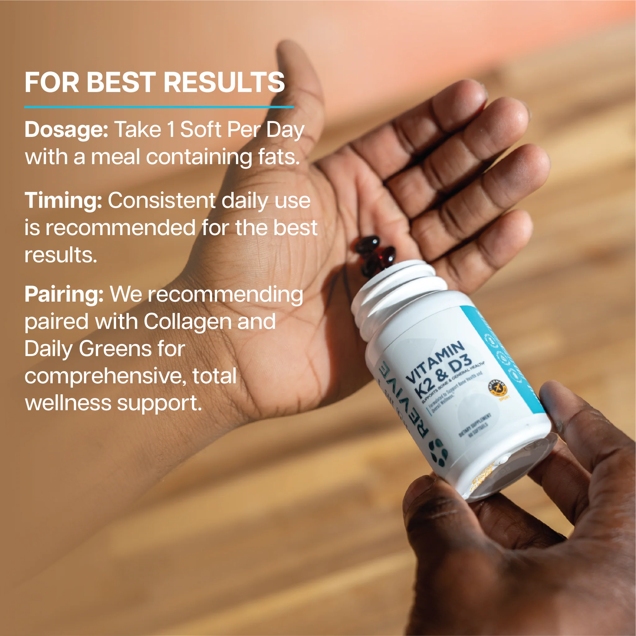 REVIVE Vitamin K2 & D3 (5000 IU) - Sports Nutrition Hub 