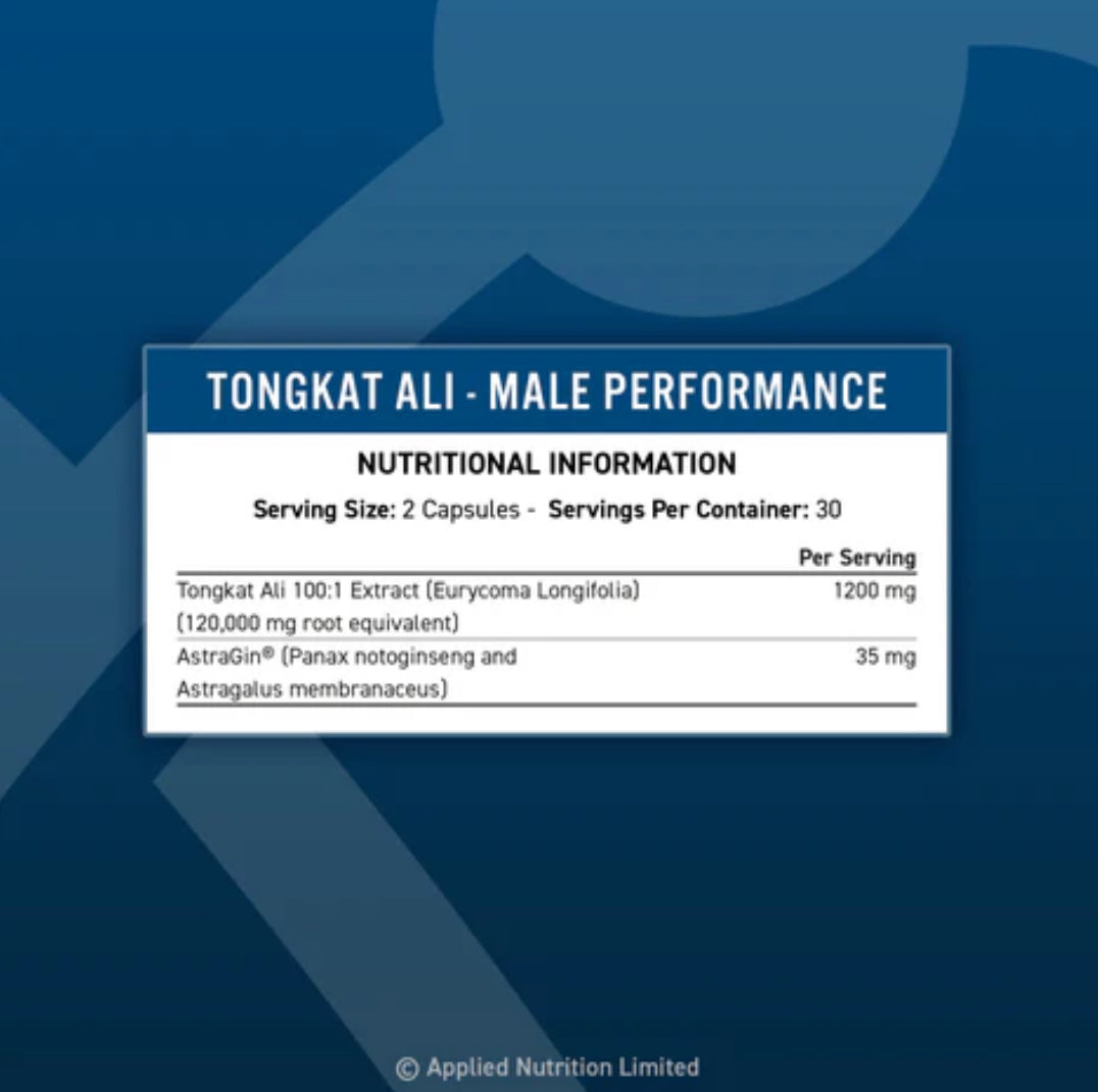 APPLIED NUTRITION Tongkat Ali Long - Testosterone Supplement - Sports Nutrition Hub 