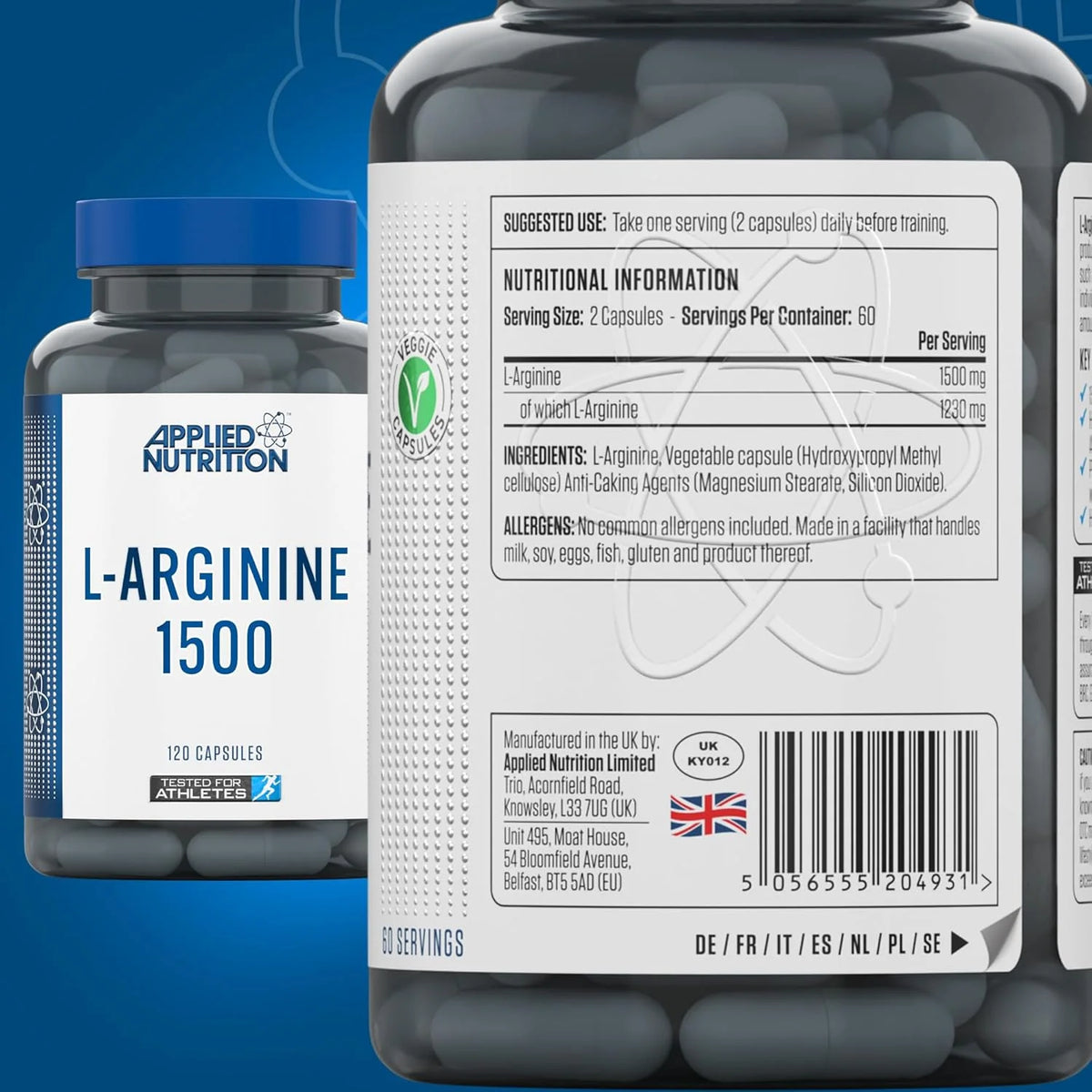 APPLIED NUTRITION L-Arginine 1500 - Sports Nutrition Hub 