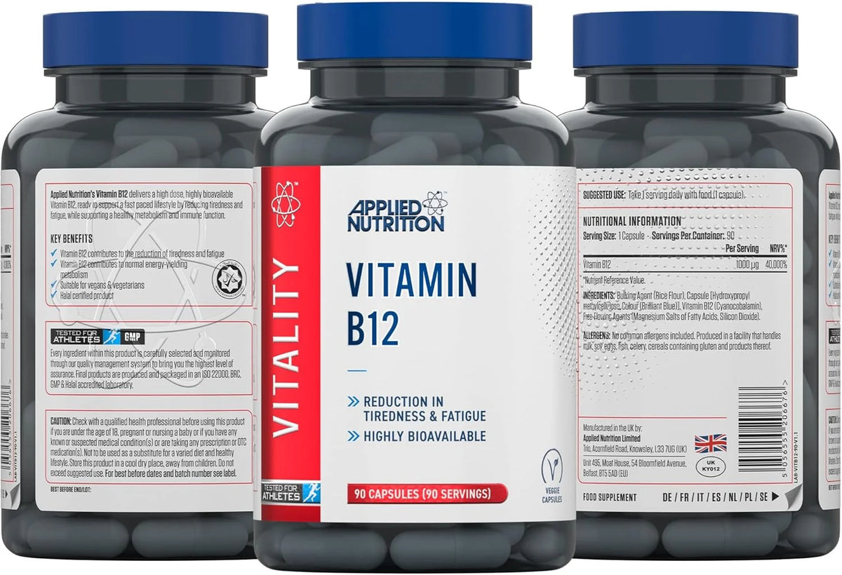APPLIED NUTRITION Vitamin B12 - Sports Nutrition Hub 