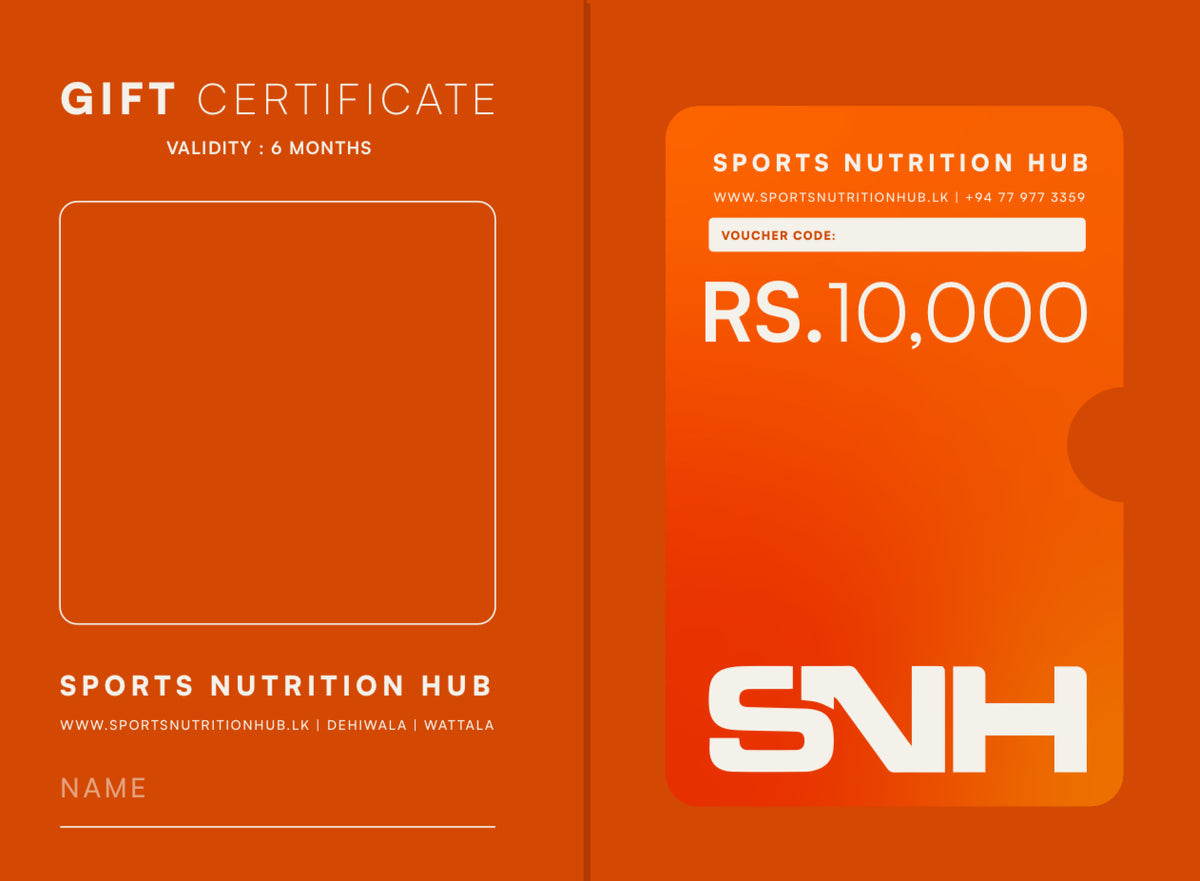 SNH GIFT CERTIFICATE - Sports Nutrition Hub 