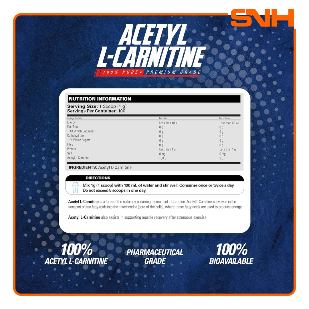 ehp labs acetyl l-carnitine SPOTLIGHT x Acetyl L-Carnitine Powder | 100g Unflavored | Natural Energy &  Focus Support | Easy to Stack with OxyShred | Daily Routine main image 0