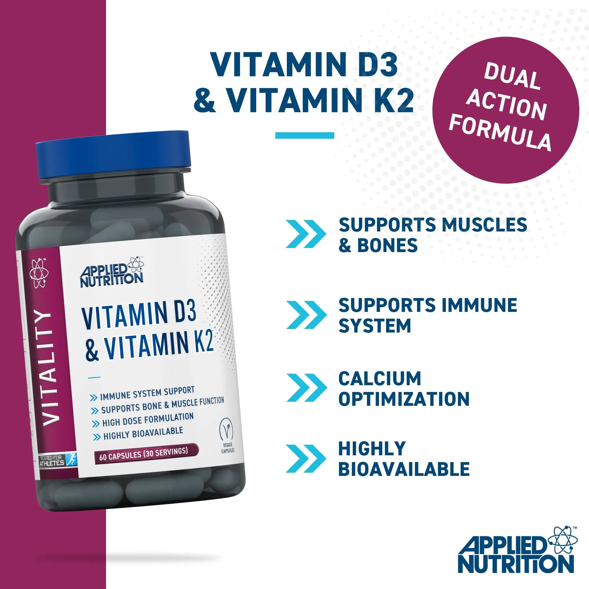 APPLIED NUTRITION Vitamin D3 & K2