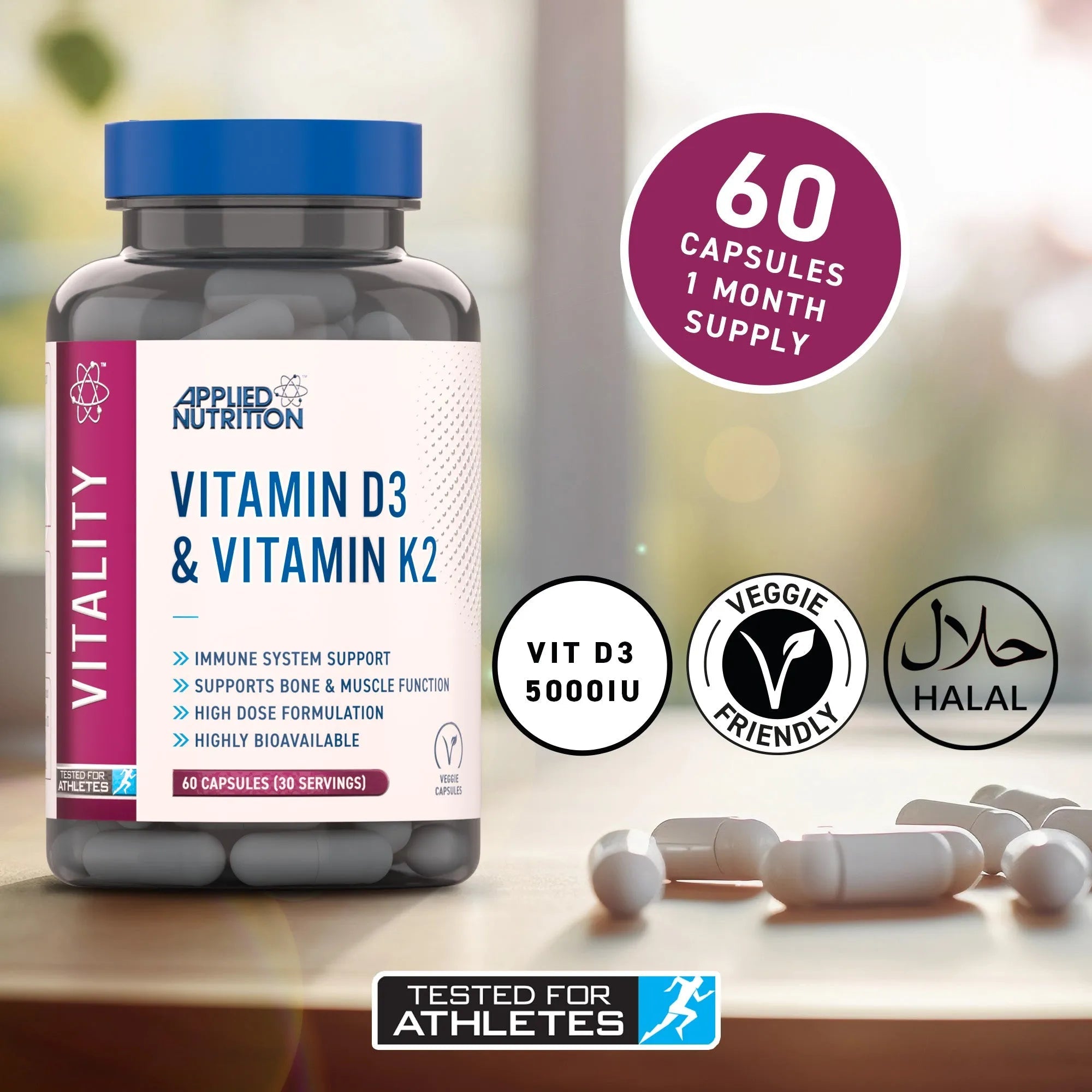 APPLIED NUTRITION Vitamin D3 & K2 - Sports Nutrition Hub 