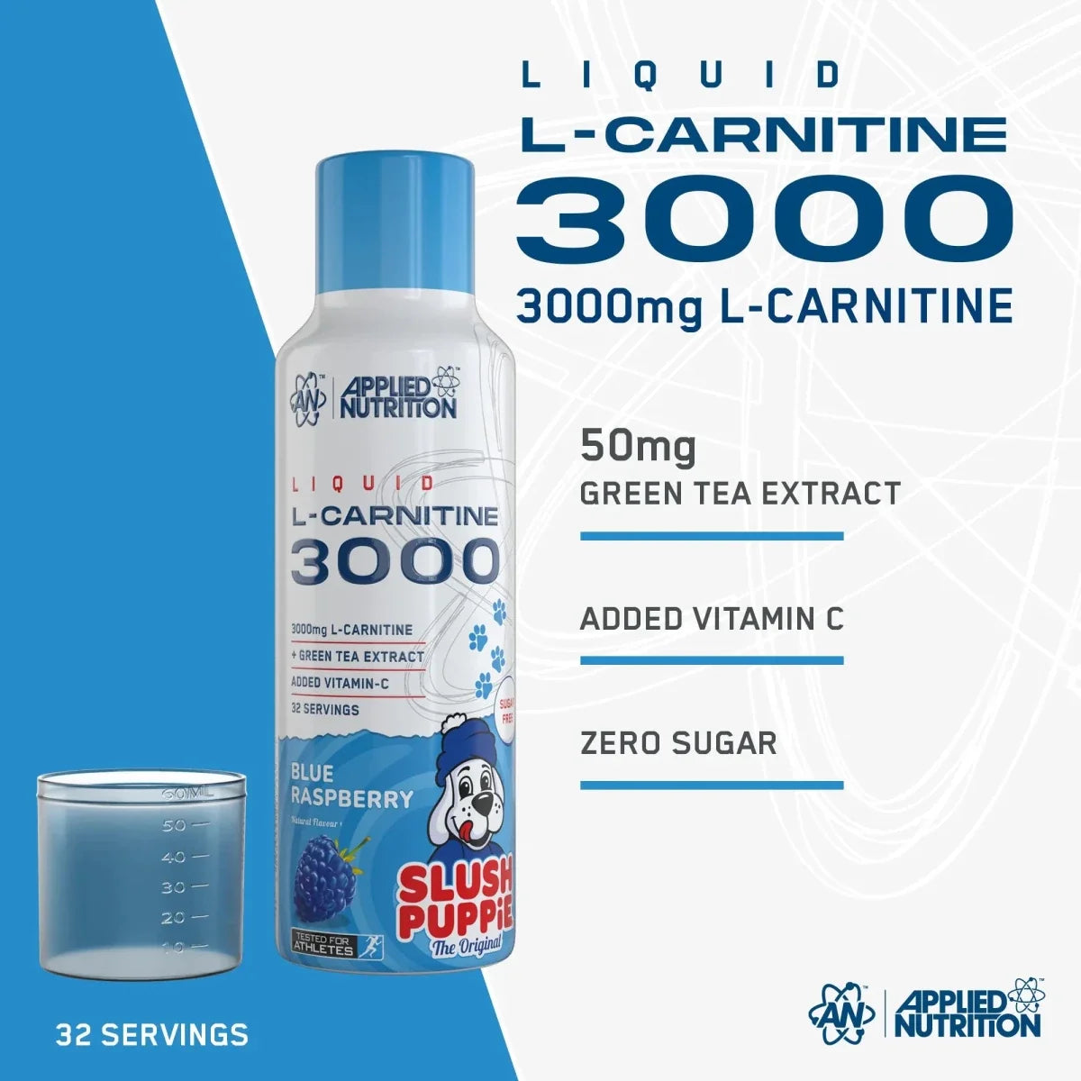 APPLIED NUTRITION L-Carnitine Liquid 3000 with Green Tea - Sports Nutrition Hub 