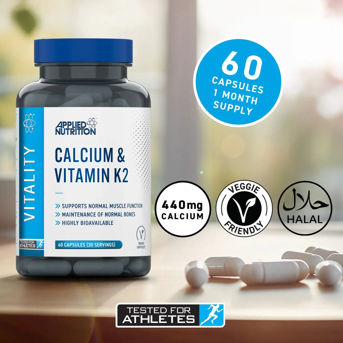 APPLIED NUTRITION Calcium & Vitamin K2 - Sports Nutrition Hub 