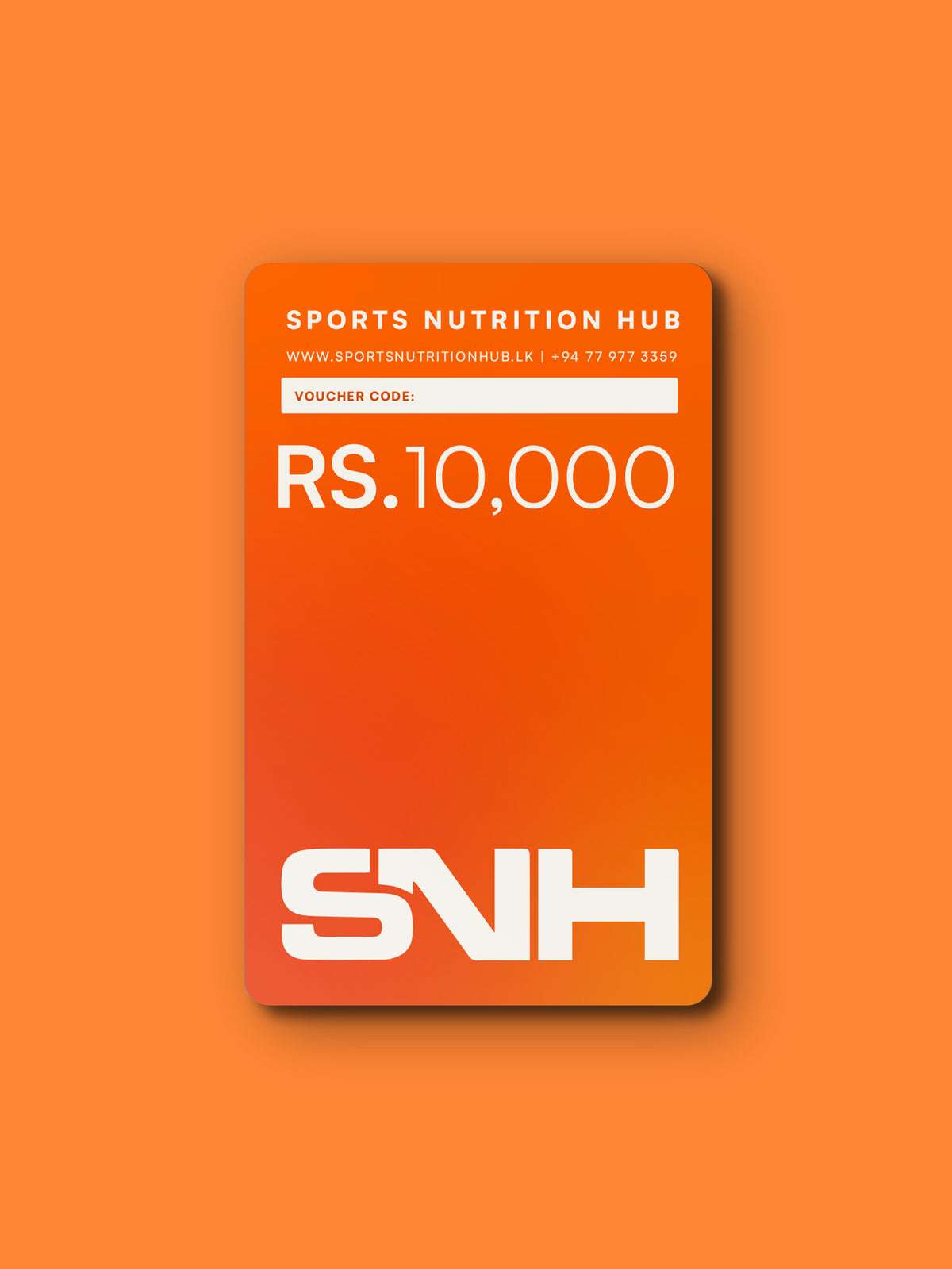 SNH GIFT CERTIFICATE - Sports Nutrition Hub 