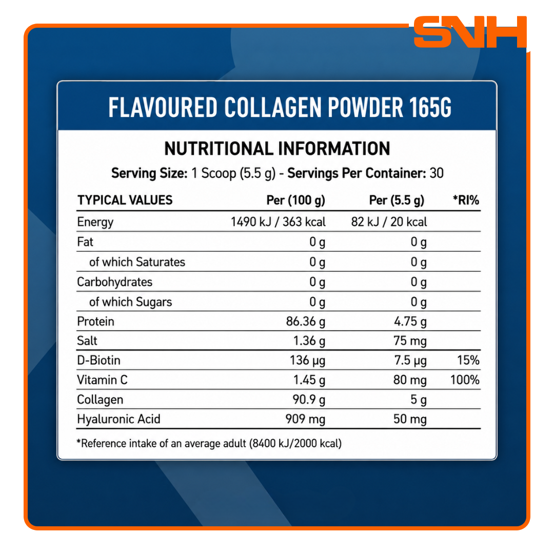 Applied Nutrition Beauty Collagen powder tub, UK-made halal collagen beauty supplement with 5000mg collagen, vitamin C, hyaluronic acid, and biotin