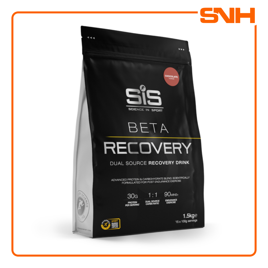 SiS BETA Recovery 1.5kg bulk tub, UK-made Informed Sport dual-source recovery drink for glycogen replenishment and muscle recovery