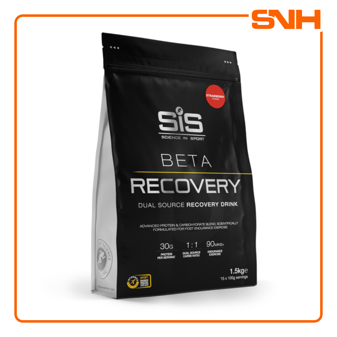 SiS BETA Recovery 1.5kg bulk tub, UK-made Informed Sport dual-source recovery drink for glycogen replenishment and muscle recovery