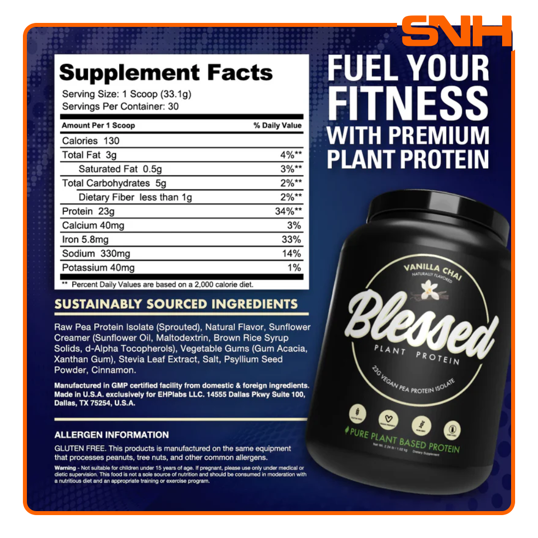 EHPlabs Blessed Plant-Based Protein - Sports Nutrition Hub 