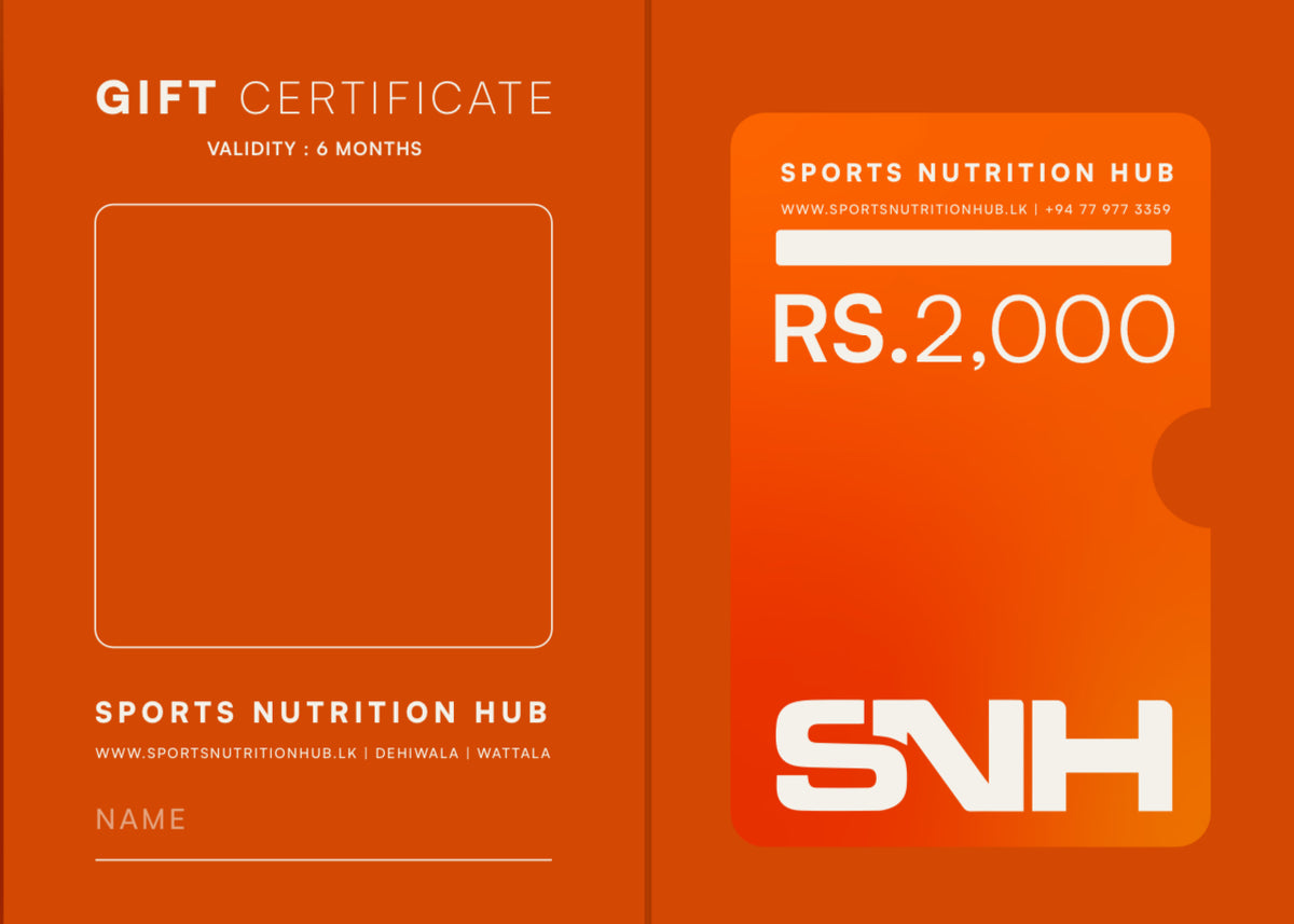 SNH GIFT CERTIFICATE - Sports Nutrition Hub 
