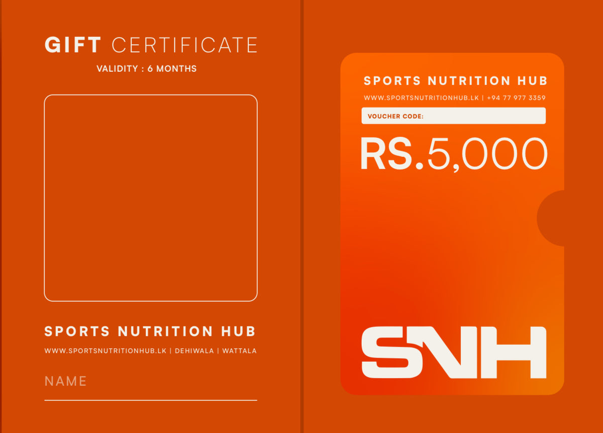 SNH GIFT CERTIFICATE - Sports Nutrition Hub 