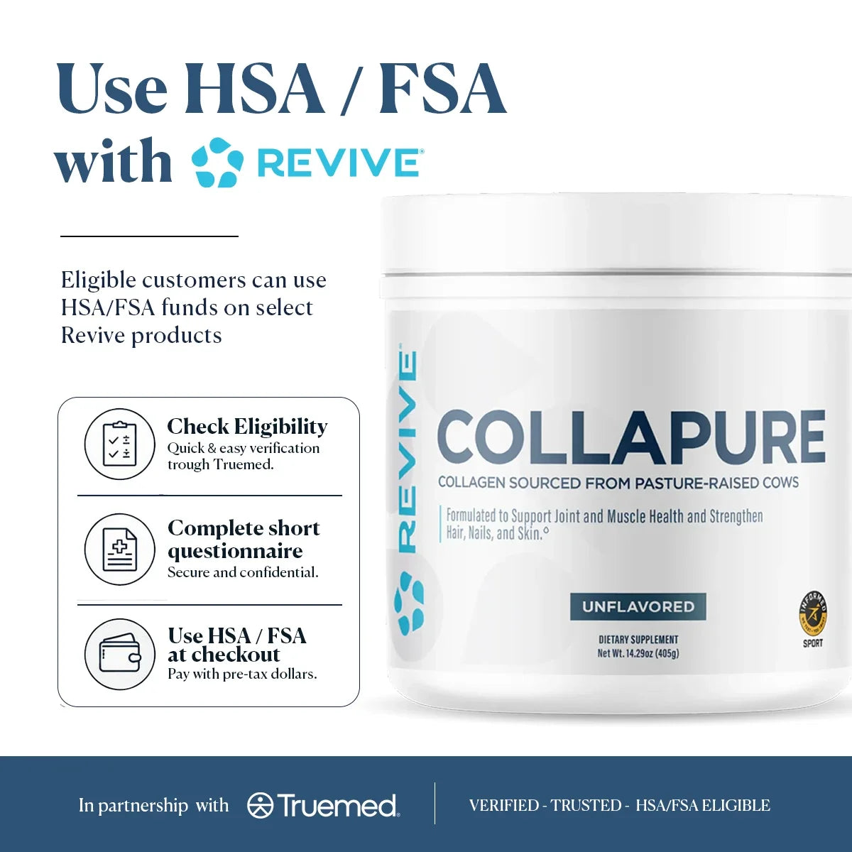 REVIVE CollaPURE - 100% Grass-Fed Collagen