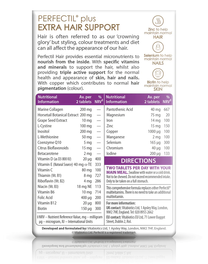 PERFECTIL Hair Advanced - Nutrition for Hair - Sports Nutrition Hub 